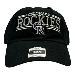 Genuine Merchandise Men's MLB Trucker Snapback Baseball Hat - Black/Grey/Rockies